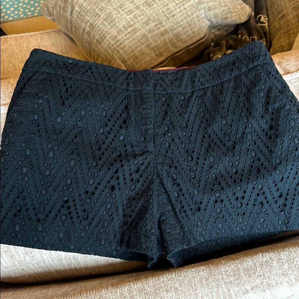 Kenar Navy Shorts with Textured Design